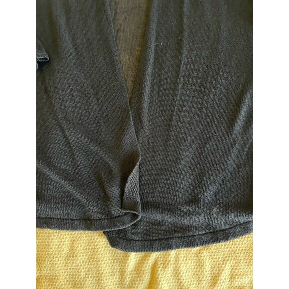 J. Jill Women’s Black Cardigan Open Front Lightweight Linen Blend Size X-Large - Picture 5 of 8